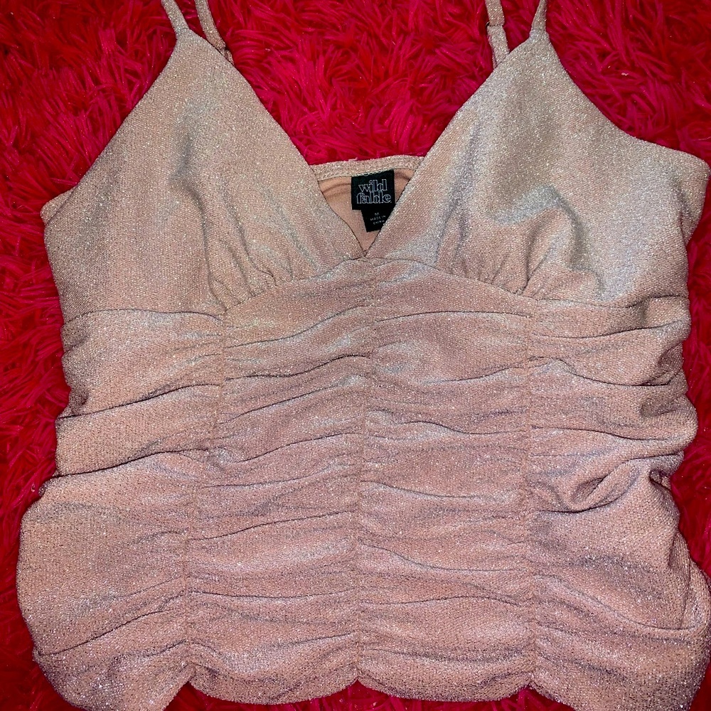 Sparkly cami crop top, from target rose gold